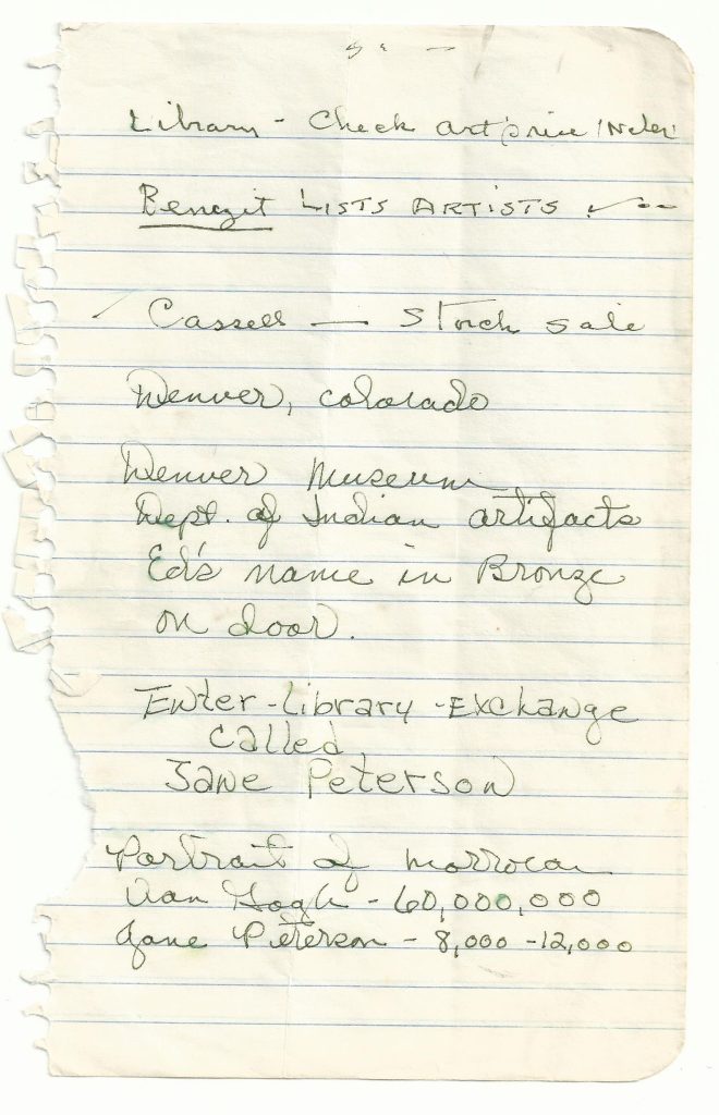 Handwritten Notes between Frederick R. Koch & Mary - Uncover art crimes orchestrated by billionaire Frederick R. Koch, including the $1B Isabella Stewart Gardner Museum art heist.